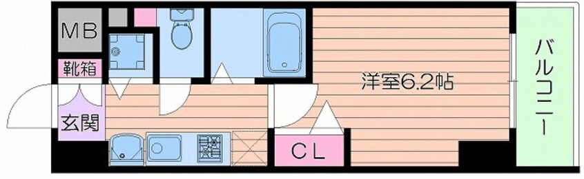 間取図 プレサンス堺筋本町フィリア