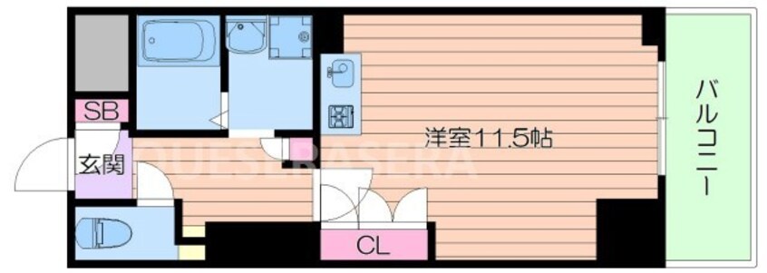 間取図 エルヴェ東天満