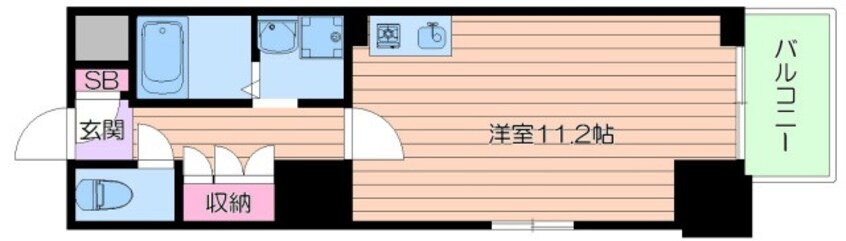 間取図 エルヴェ東天満