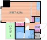 SERENiTE天六 1Kの間取り