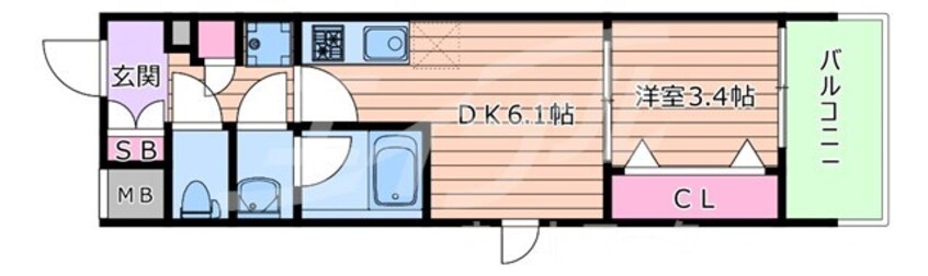 間取図 ドゥーエ天満橋(旧)ルフォンプログレ天満橋