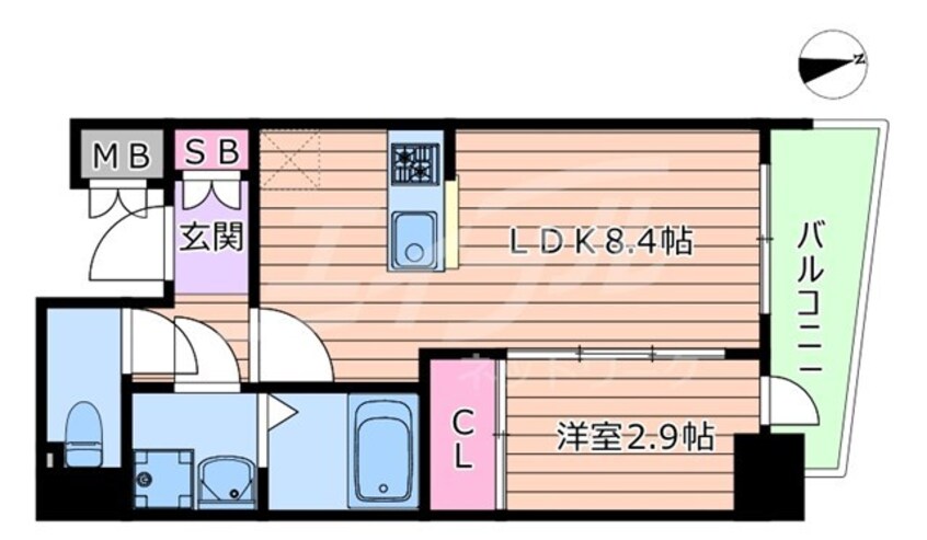 間取図 セレニテ天満橋アリア