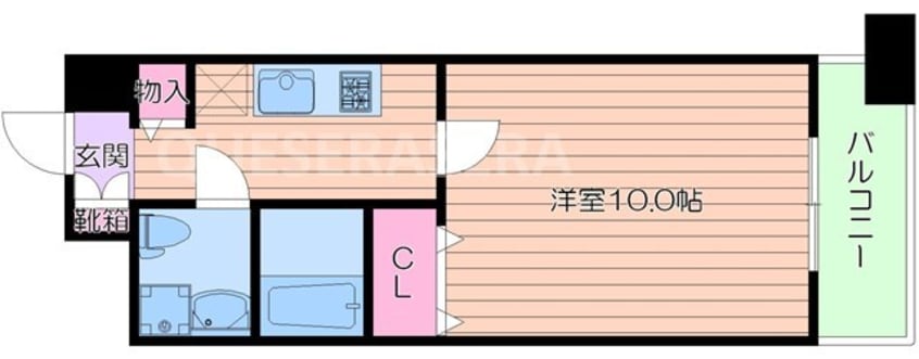 間取図 モンサンミッシェル北浜
