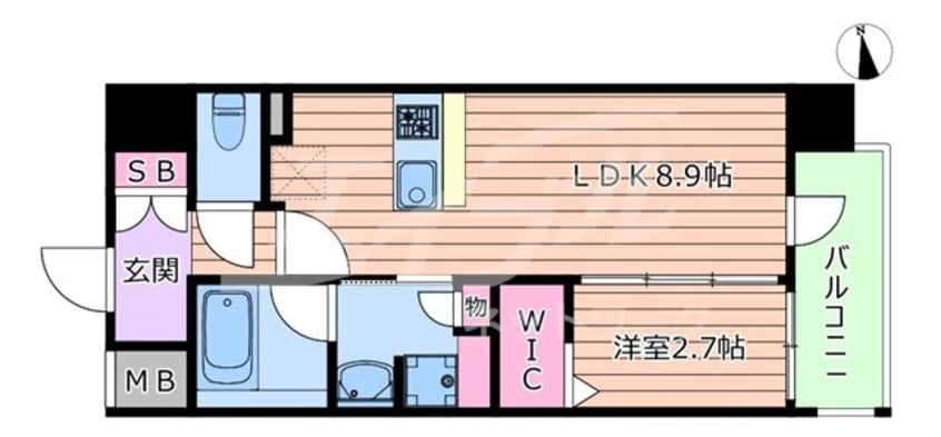 間取図 コンフォリア・リヴ南森町Q
