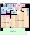 プリマクラッセ 1LDKの間取り