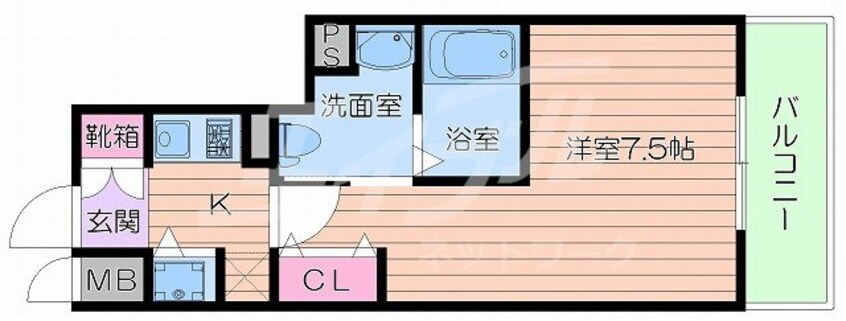 間取図 グランルージュ中之島南