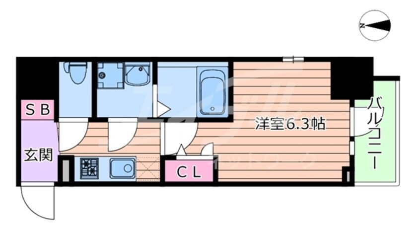 間取図 エスリードレジデンス大阪本町