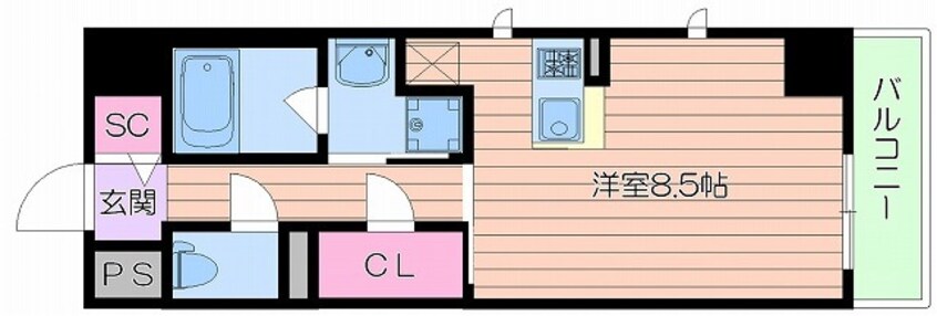 間取図 ドゥーエ立売堀