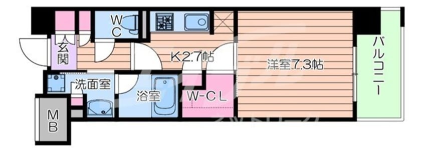 間取図 パークアクシスうつぼ公園