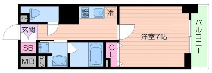間取図 ハビテ靭センターコート