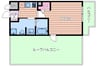 レジディア谷町 1Kの間取り
