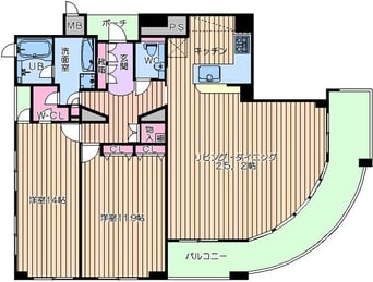 間取図 レジディア心斎橋ウエスト