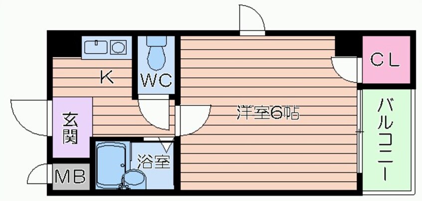 間取図 タカノハイム天神橋