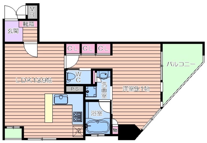 間取図 リーガル江戸堀