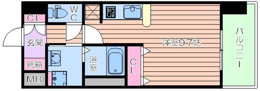 間取図 グランカーサ梅田北