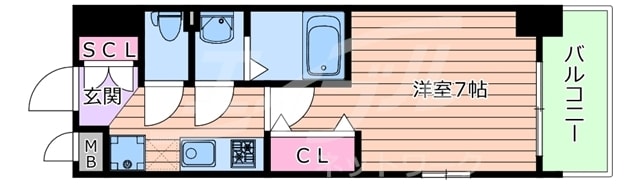 間取り図 LUXE西長堀