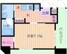 ISM谷町六丁目(旧プライムアーバン安堂寺) 1Kの間取り
