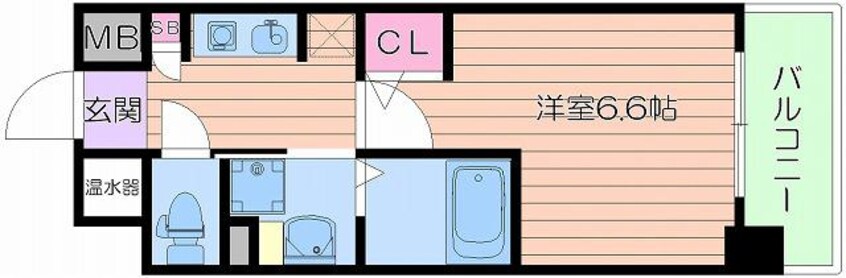 間取図 クリスタルブライト谷町