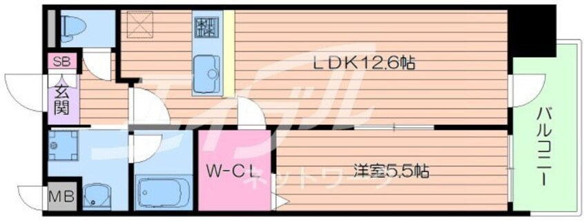 間取図 プレサンス心斎橋ニスト
