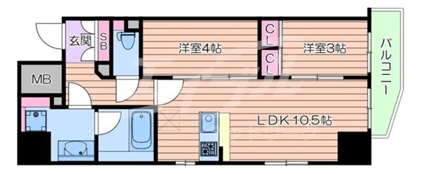 間取図 アーバネックス西本町