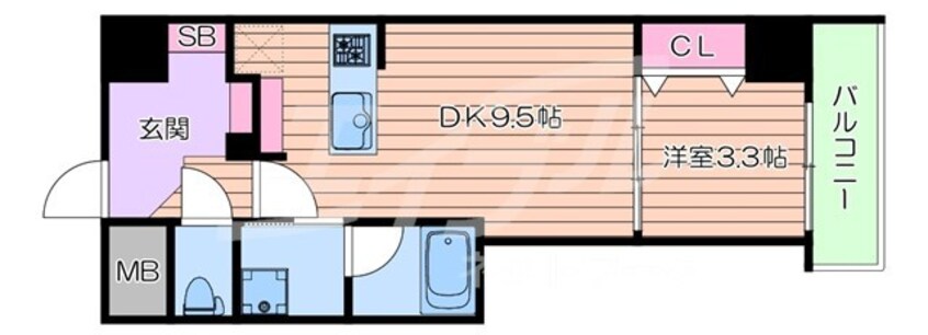 間取図 クロスレジデンス阿波座(旧)アーバネックス阿波座駅前