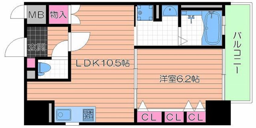 間取図 アプリーレ堺筋本町