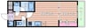 ONE ROOF FLAT TENJINBASHI 1DKの間取り