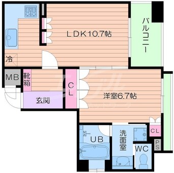 間取図 リーガル靭公園南