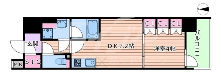 間取図 コンフォリア・リヴ北久宝寺Q