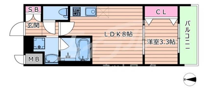 間取図 スプランディッド中之島DUE