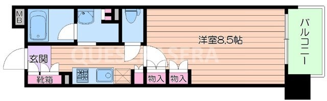 間取り図 パークアクシス大阪新町