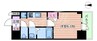 プレサンス松屋町ヴィゴラス 1Kの間取り