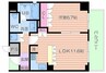 リーガル京町堀 1LDKの間取り