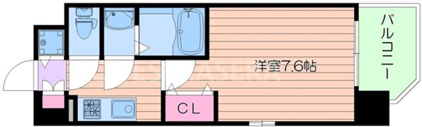 間取図 クリスタルグランツ東天満