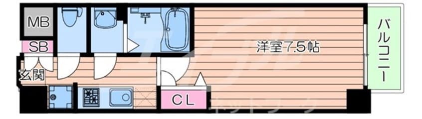 間取図 プレサンス堺筋本町センティス