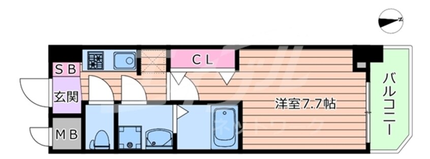 間取図 S-RESIDENCE堺筋本町Uno