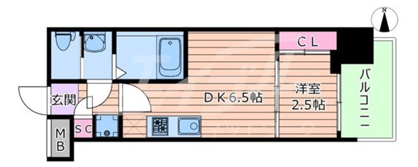 間取図 セレニテ中崎町リアン