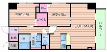 間取図 グランルージュ谷町六丁目