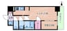 セレーノ南森町 1LDKの間取り