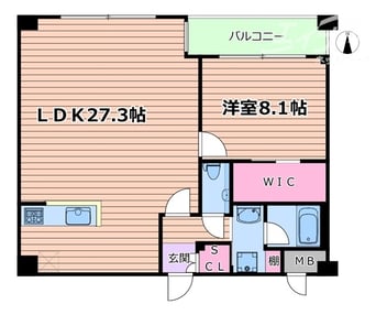 間取図 大阪メトロ中央線/堺筋本町駅 徒歩8分 15階 築2年