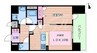 IBC Residence West 1LDKの間取り