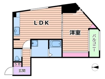 間取図 コスモ釣鐘町