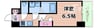 S-RESIDENCE福島玉川Deux 1Kの間取り