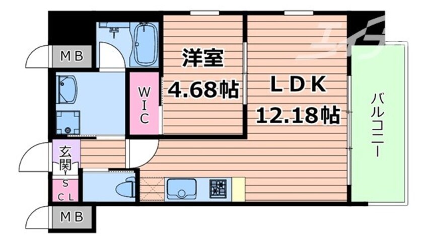 間取図 プレジオ天神橋ASIAN