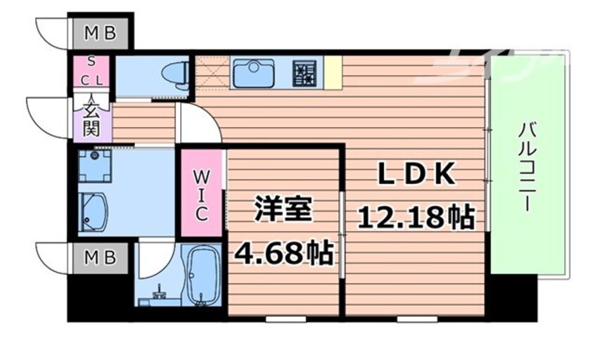 間取図 プレジオ天神橋ASIAN