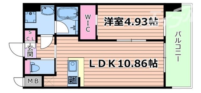 間取図 プレジオ天神橋ASIAN