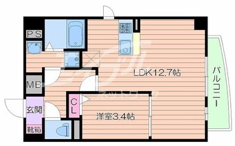 間取図 プランドール江戸堀