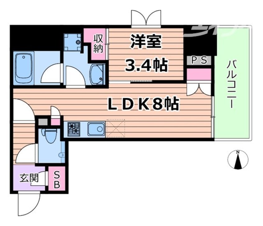 間取図 ルフォンプログレ堺筋本町タワーレジデンス