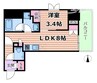 ルフォンプログレ堺筋本町タワーレジデンス 1LDKの間取り