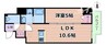 フェルザ福島（旧VIVRE福島） 1LDKの間取り